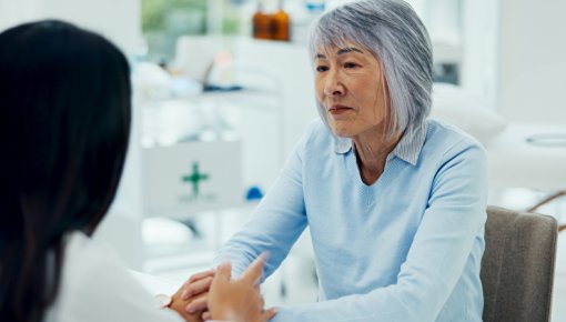 Foto einer Patientin in der Sprechstunde